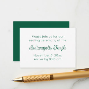 Invitation de scellement du temple de style vert m