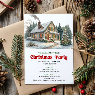 Invitation de scène de Noël tendance aquarelle cos