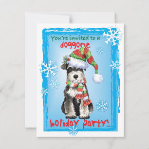 Invitation de Schnauzer de Noël