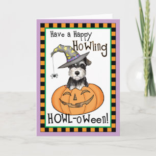Invitation de Schnauzer miniature d'Halloween