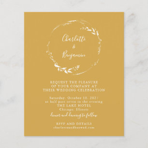 Invitation de script de couronne fleurie Budget Ja