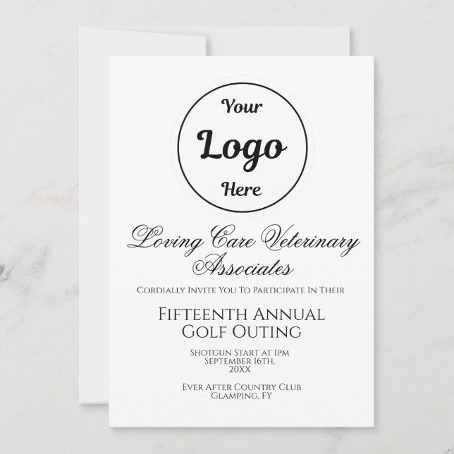 Invitation de script de sortie de golf d'affaires  (Devant)