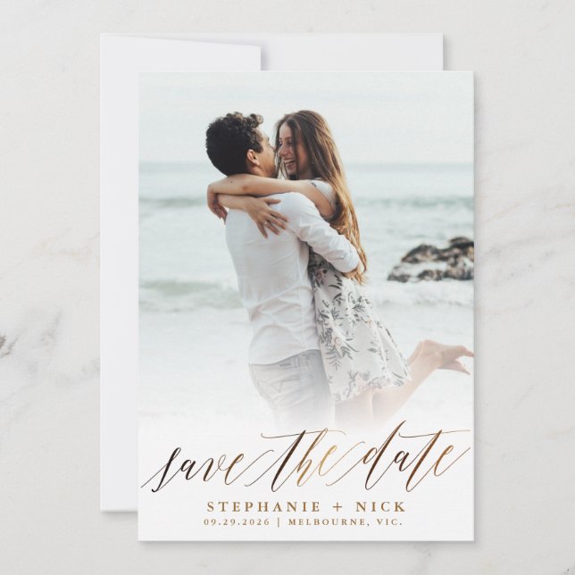 Invitation de script Gold Elegant (Devant)