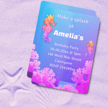 Invitation de Seahorse Party