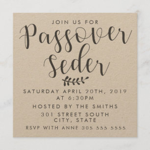 Invitation de Seder Papier d'emballage de pâque