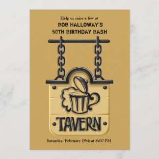 Invitation de signe de taverne