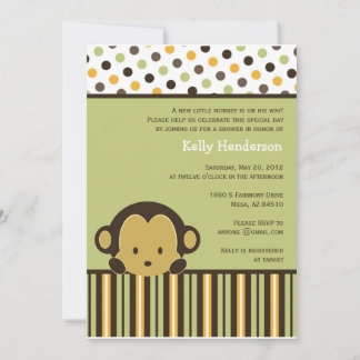 Invitation de singe Peekaboo