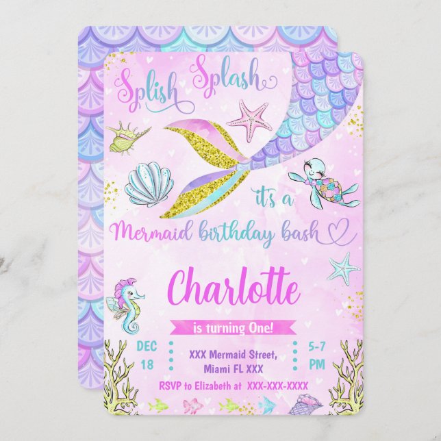 Invitation de sirène (Devant / Derrière)