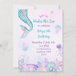 Invitation de sirène sous la mer
