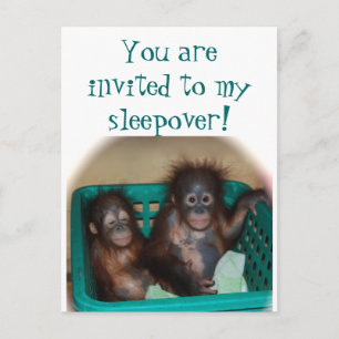 Invitation de Sleepover de partie de s d'enfants '