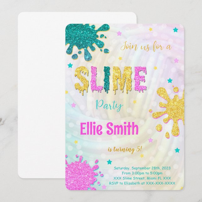 Invitation de slime (Devant / Derrière)