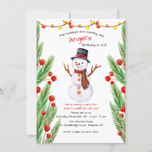 Invitation de Snowman souriant