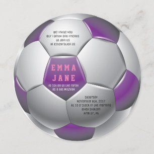 Invitation de SOCCER GIRL Bar Mitzvah
