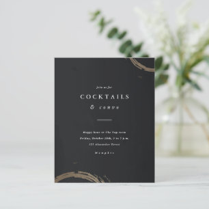 Invitation de soirée cocktail élégante à budget li