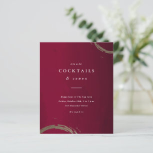 Invitation de soirée cocktail élégante et budget p