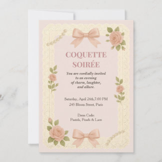 Invitation de soirée d'anniversaire élégante Coque