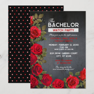 Invitation de soirée de visualisation de Bachelor