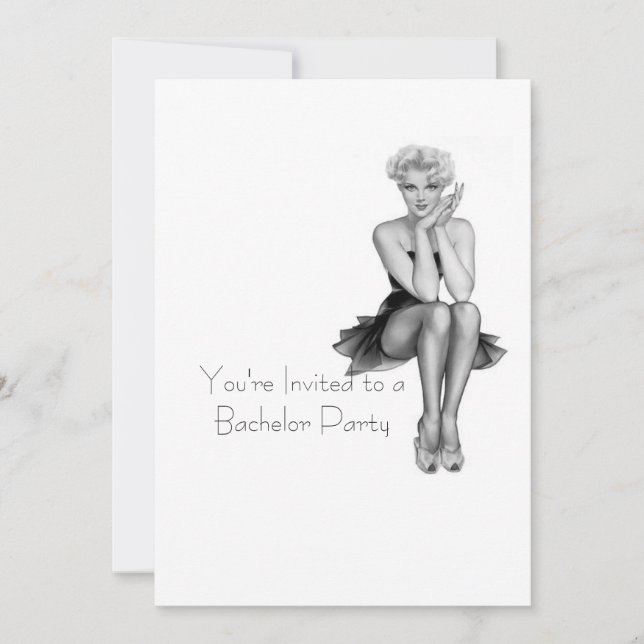 Invitation de soirée d'enterrement de vie de garço (Devant)