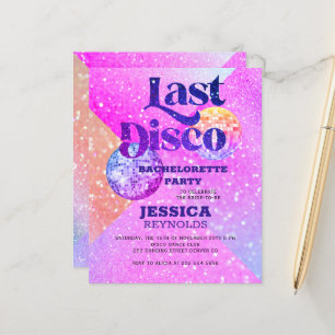 Invitation de soirée disco budget