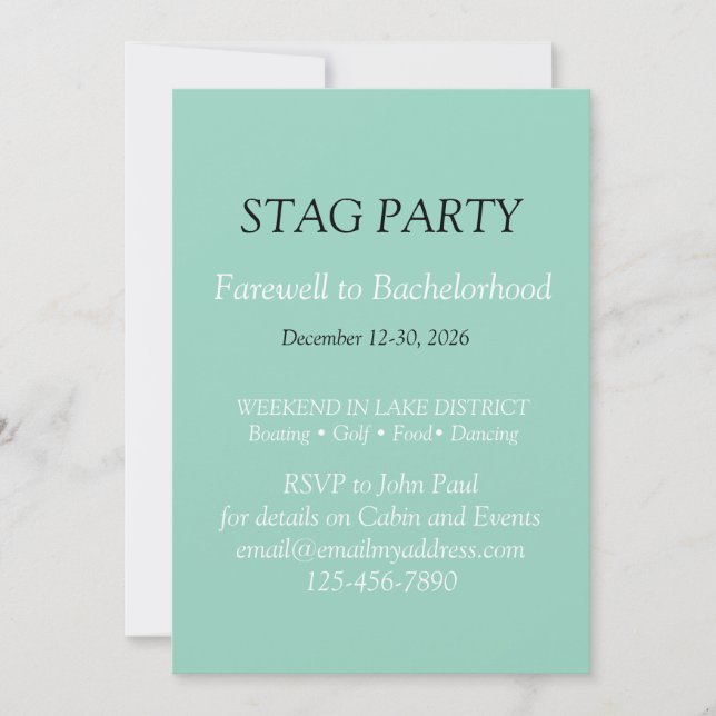 Invitation de soirée entre hommes audacieuse et st (Devant)