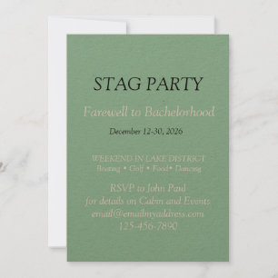 Invitation de soirée entre hommes audacieuse et st