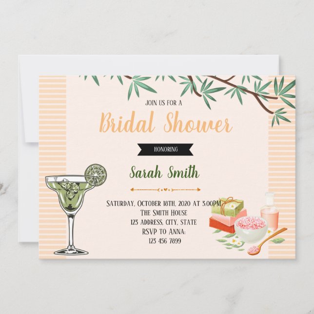 Invitation de soirée faciale mini Margarita (Devant)