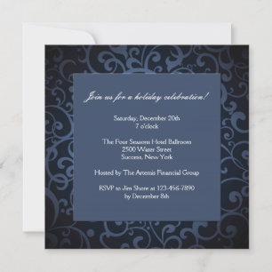 Invitation de soirée formelle de minuit