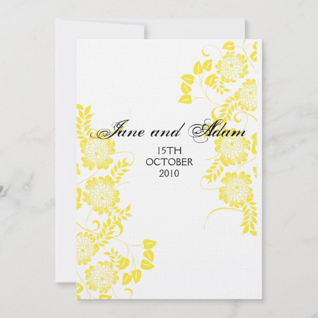 INVITATION DE SOIRÉE jaune (Devant)