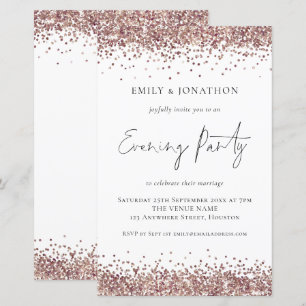 Invitation de soirée Mariage de Parties scintillan