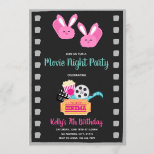 Invitation de soirée pyjamas de film