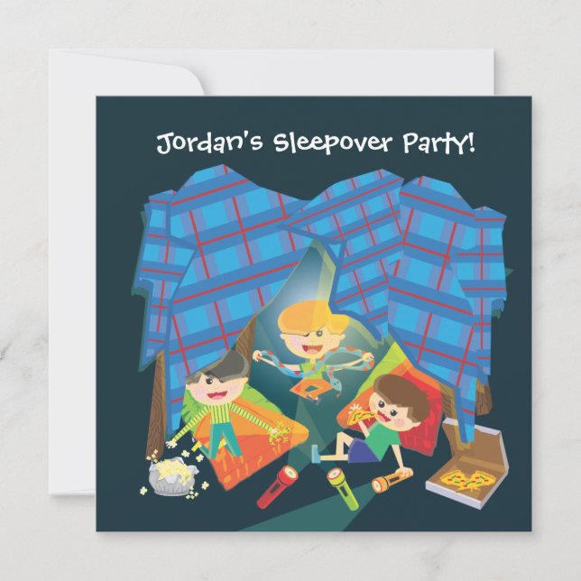 Invitation de soirée pyjamas du Sleepover du (Devant)