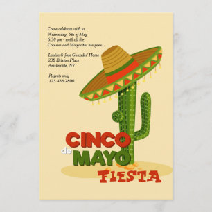 Invitation de sombrero de Cinco De Mayo