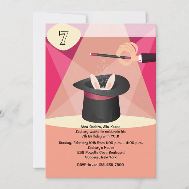 Invitation de spectacle de magie (Devant)
