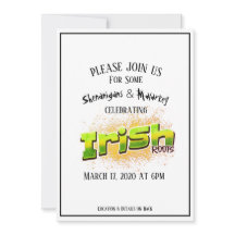 Invitation de St. Patrick's Day Party Irlande Raci