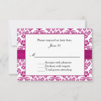 Invitation de Stargazer Lily Mariage damassé