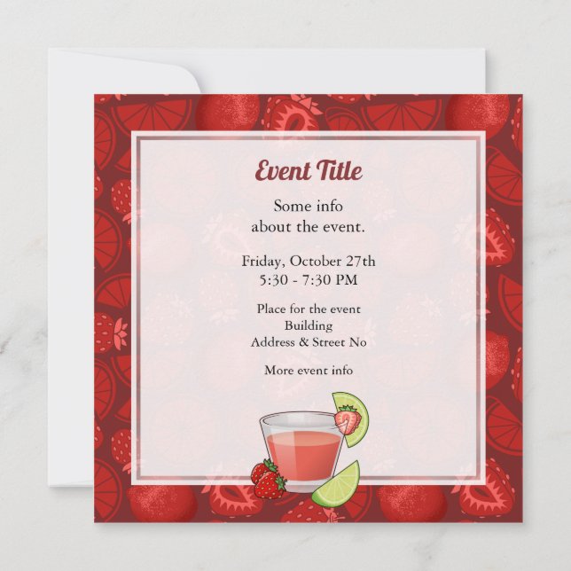 Invitation de Strawberry Daiquiri (Dos)