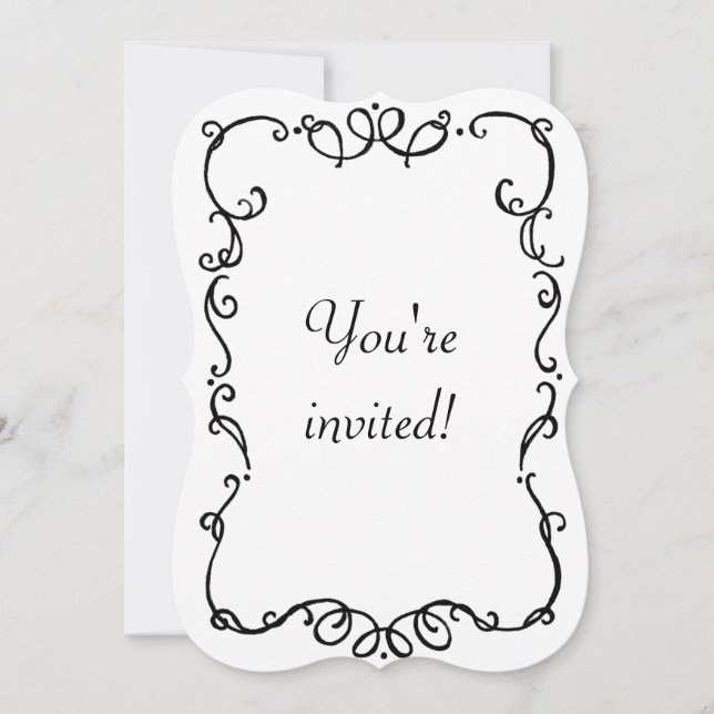Invitation de style Art nouveau vintage (Devant)