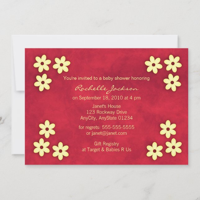 Invitation de style asiatique mignonne (Devant)