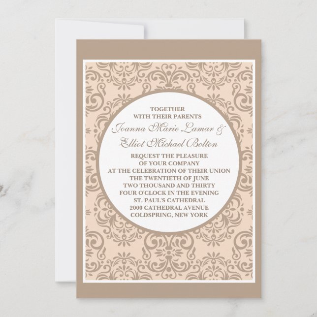 Invitation de style Damas (Devant)