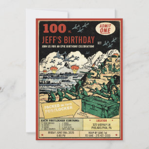 Invitation de style de bande dessinée rétro