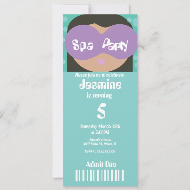 Invitation de style de billet d'anniversaire de be (Devant)