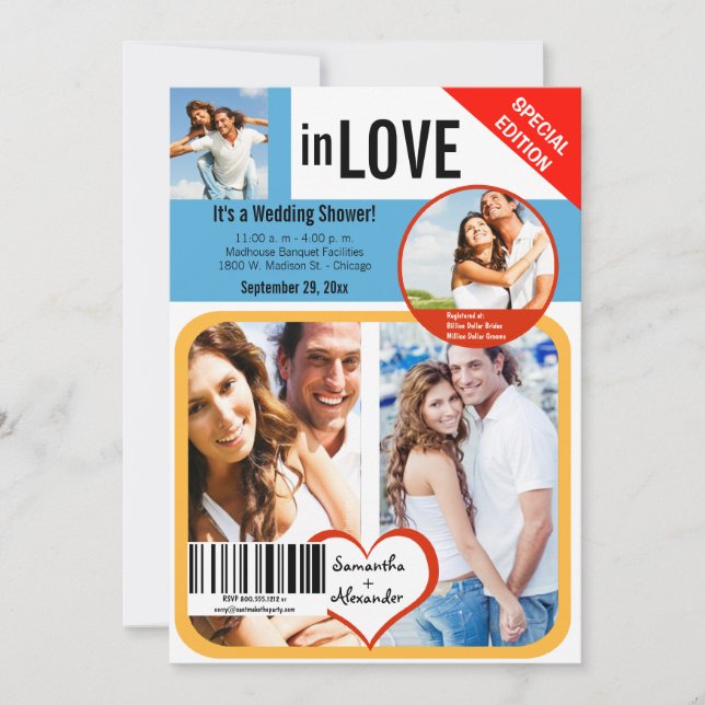 Invitation de style de magazine personnalisé (Devant)