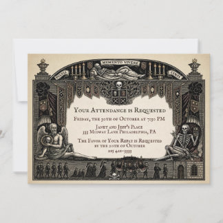 Invitation de style funéraire victorien