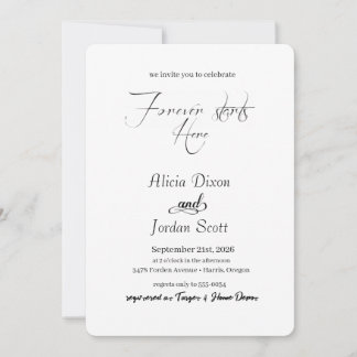 Invitation de style romantique classique