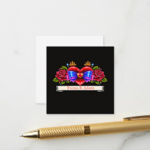 Invitation de style tatouage néon cœur Amour 