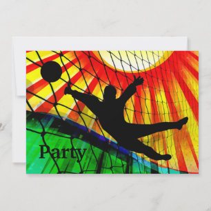 Invitation de Sunburst and Net Soccer Goalie
