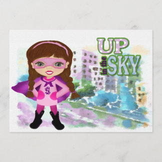 Invitation de superhéros de fille