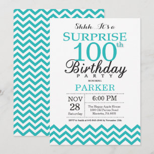 Invitation de surprise pour les 100 ans Anniversai