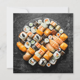 Invitation de Sushi Platter de texte personnalisé