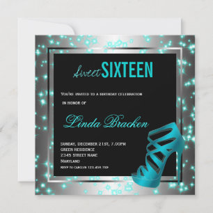 Invitation de Sweet sixteen de haut niveau de Glam